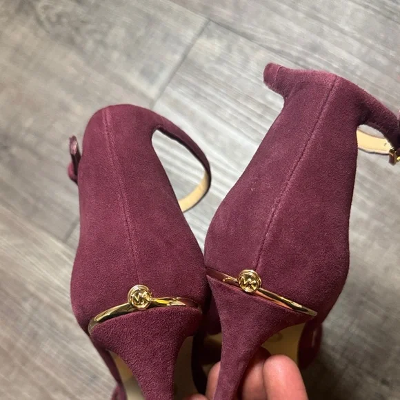 Michael Kors Burgundy Ankle Strap Heels - Picture 10 of 13